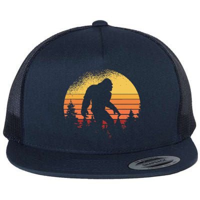 Bigfoot Believer Silhouette Sasquatch Flat Bill Trucker Hat