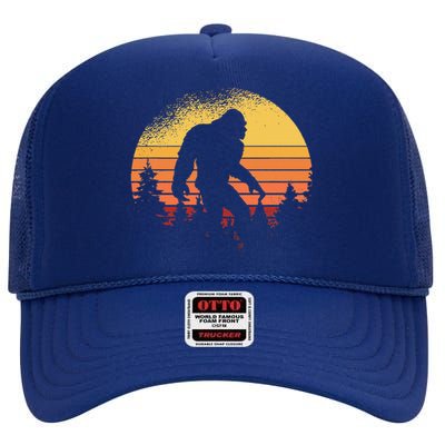 Bigfoot Believer Silhouette Sasquatch High Crown Mesh Back Trucker Hat