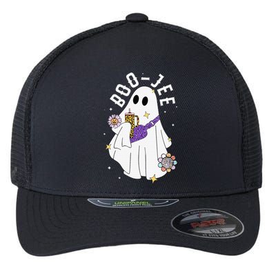 Boujee BooJee Spooky Season Cute Ghost Halloween Costume Flexfit Unipanel Trucker Cap