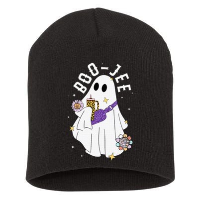 Boujee BooJee Spooky Season Cute Ghost Halloween Costume Short Acrylic Beanie