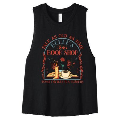 Belles Book Shop Tale As Old As Time Women's Racerback Cropped Tank