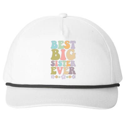 Best Big Sister Ever Baby Announcement Idea Snapback Five-Panel Rope Hat