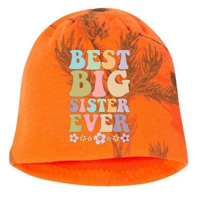 Best Big Sister Ever Baby Announcement Idea Kati - Camo Knit Beanie