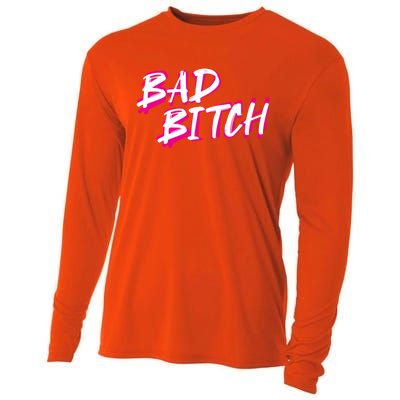 Bad Bitch Salty Attitude Bossy Swear Words Feminist Great Gift Cooling Performance Long Sleeve Crew