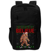 Believe Bigfoot Santa Ugly Christmas Tree Lights Sasquatch Impact Tech Backpack