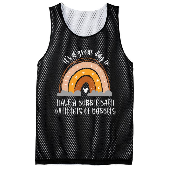 Bubble Bath Spa Self Care Boho Heart Rainbow Mesh Reversible Basketball Jersey Tank