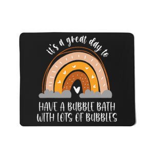 Bubble Bath Spa Self Care Boho Heart Rainbow Mousepad