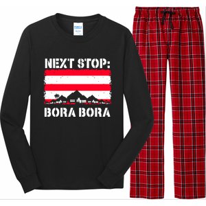 Bora Bora Summer Vacation Trip Next Stop Vacay Vibes Gift Long Sleeve Pajama Set