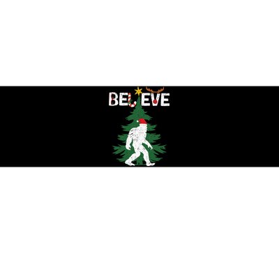 Believe Bigfoot Sasquatch Yeti Santa Hat Christmas Pajamas Bumper Sticker