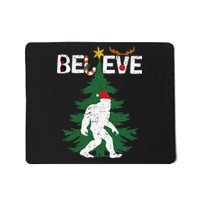 Believe Bigfoot Sasquatch Yeti Santa Hat Christmas Pajamas Mousepad