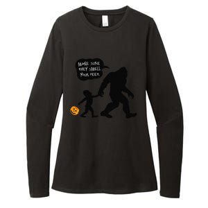 Baby Bigfoot Smell My Feet Halloween Womens CVC Long Sleeve Shirt