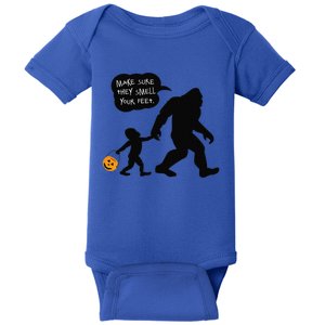 Baby Bigfoot Smell My Feet Halloween Baby Bodysuit