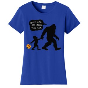 Baby Bigfoot Smell My Feet Halloween Women's T-Shirt