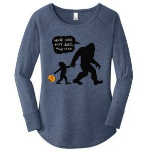 Baby Bigfoot Smell My Feet Halloween Women's Perfect Tri Tunic Long Sleeve Shirt