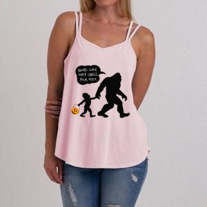 Baby Bigfoot Smell My Feet Halloween Women's Strappy Tank