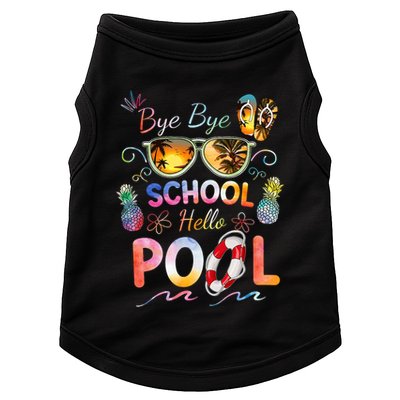 Bye Bye School Hello Pool Funny Summer Vacation Pool School Doggie Tank