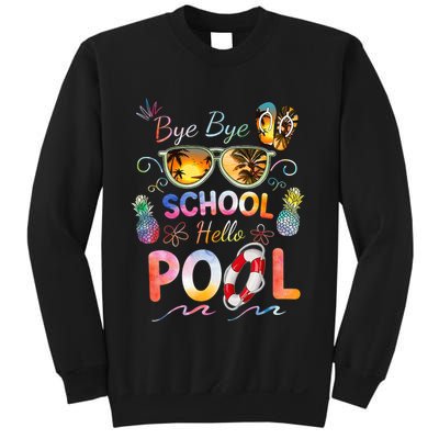 Bye Bye School Hello Pool Funny Summer Vacation Pool School Sweatshirt