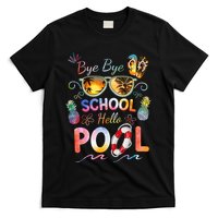 Bye Bye School Hello Pool Funny Summer Vacation Pool School T-Shirt