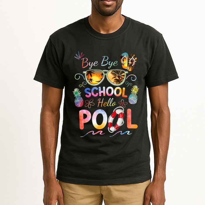 Bye Bye School Hello Pool Funny Summer Vacation Pool School Tall T-Shirt