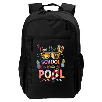Bye Bye School Hello Pool Funny Summer Vacation Pool School Backpack