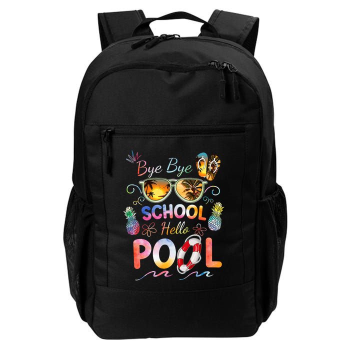 Bye Bye School Hello Pool Funny Summer Vacation Pool School Backpack