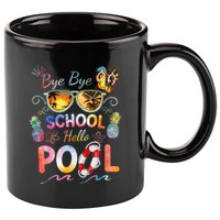 Bye Bye School Hello Pool Funny Summer Vacation Pool School 11oz C Handle Ceramic Mug
