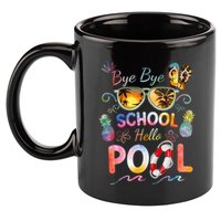 Bye Bye School Hello Pool Funny Summer Vacation Pool School 11oz C Handle Ceramic Mug