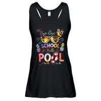 Bye Bye School Hello Pool Funny Summer Vacation Pool School Ladies Essential Flowy Tank