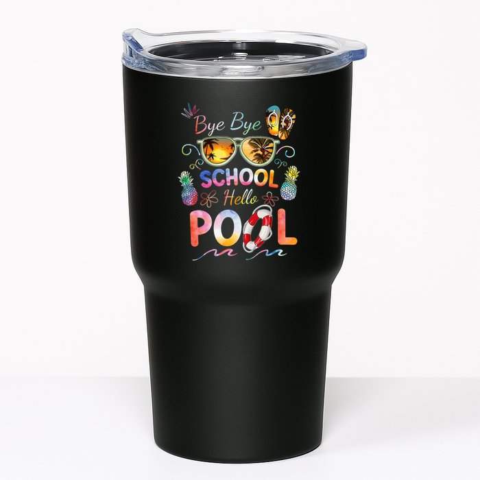 Bye Bye School Hello Pool Funny Summer Vacation Pool School Tumbler