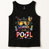 Bye Bye School Hello Pool Funny Summer Vacation Pool School Tank Top