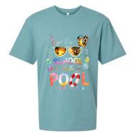 Bye Bye School Hello Pool Funny Summer Vacation Pool School Sueded Cloud Jersey T-Shirt