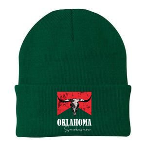 Boho Bull Skull Cow Oklahoma Smokeshow Western Country Knit Cap Winter Beanie