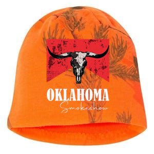 Boho Bull Skull Cow Oklahoma Smokeshow Western Country Kati - Camo Knit Beanie