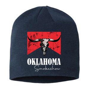 Boho Bull Skull Cow Oklahoma Smokeshow Western Country Sustainable Beanie