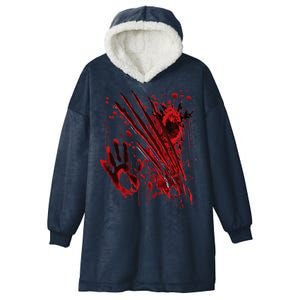 Blood Bloody Splatter Halloween Blood Stained Hooded Wearable Blanket