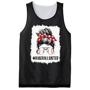 Bleached Baseball Sister Life Messy Bun T Ball Mother's Day Mesh Reversible Basketball Jersey Tank