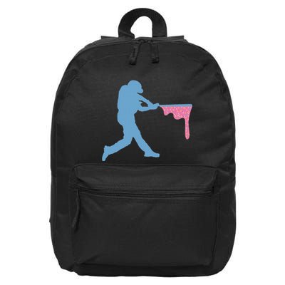 Baseball Batter Swinging Ice Cream Bat Dripping Sprinkles 16 in Basic Backpack