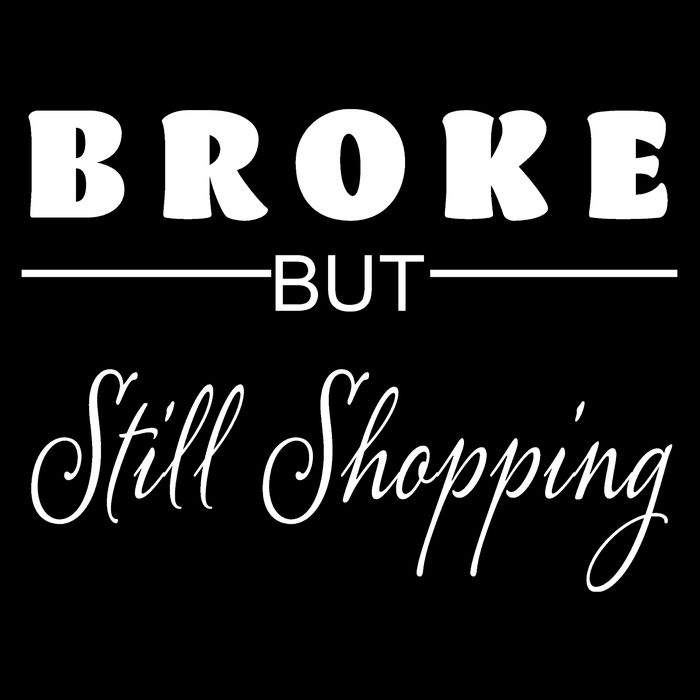 Broke But Still Shopping Crop Top