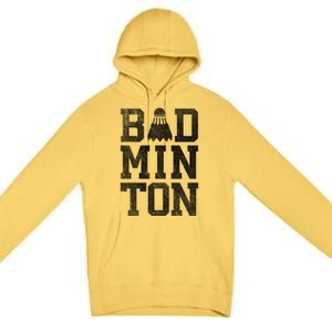 Badminton Birdies Shuttlecock Gift Premium Pullover Hoodie