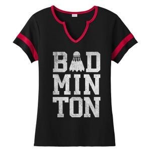 Badminton Birdies Shuttlecock Gift Ladies Halftime Notch Neck Tee