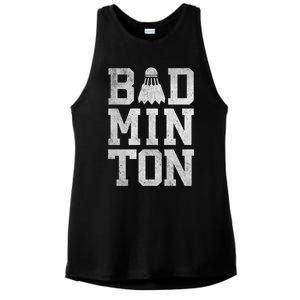 Badminton Birdies Shuttlecock Gift Ladies PosiCharge Tri-Blend Wicking Tank