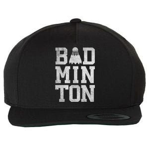 Badminton Birdies Shuttlecock Gift Wool Snapback Cap