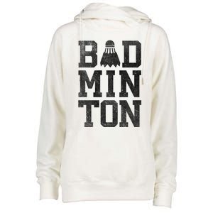 Badminton Birdies Shuttlecock Gift Womens Funnel Neck Pullover Hood