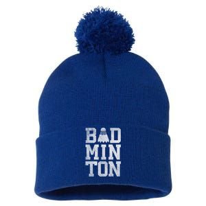 Badminton Birdies Shuttlecock Gift Pom Pom 12in Knit Beanie