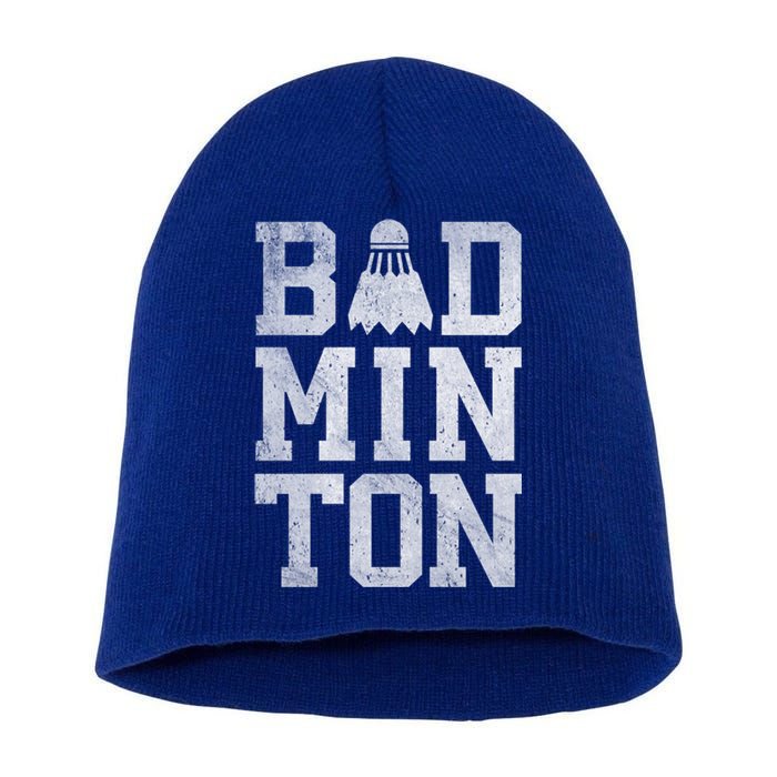 Badminton Birdies Shuttlecock Gift Short Acrylic Beanie