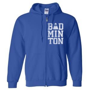 Badminton Birdies Shuttlecock Gift Full Zip Hoodie