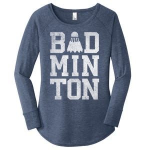 Badminton Birdies Shuttlecock Gift Women's Perfect Tri Tunic Long Sleeve Shirt