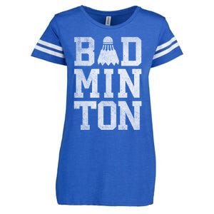 Badminton Birdies Shuttlecock Gift Enza Ladies Jersey Football T-Shirt