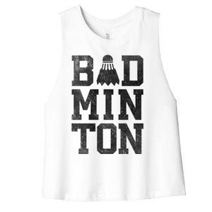 Badminton Birdies Shuttlecock Gift Women's Racerback Cropped Tank