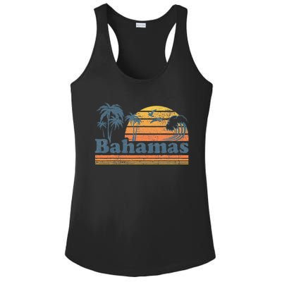 Bahamas Beach Summer Vacation Sunset Vintage 70S Retro Ladies PosiCharge Competitor Racerback Tank